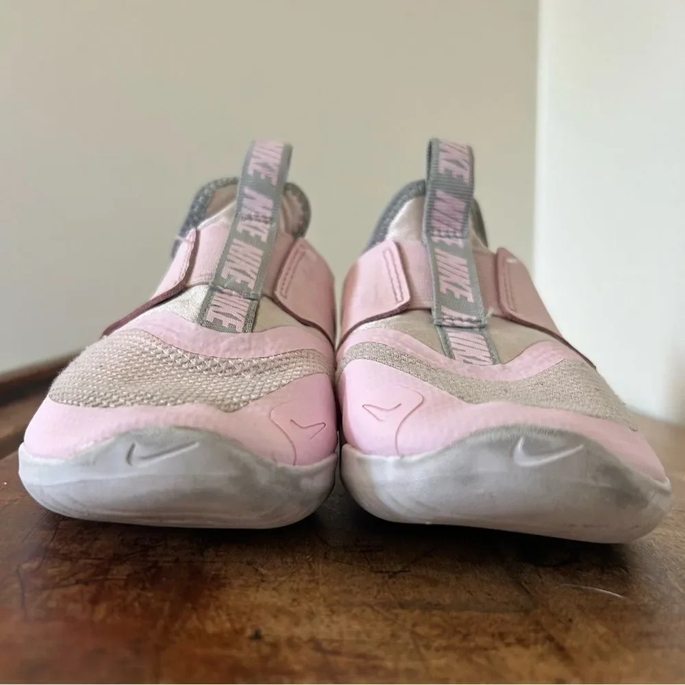 Nike flex runner shoes, girls 12.5C, pink & white, see pix for blemishes